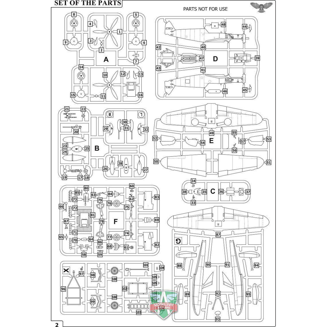 Sova Model 72039 1/72 Messerschmitt Bf.109 W2 (+ beach trolley